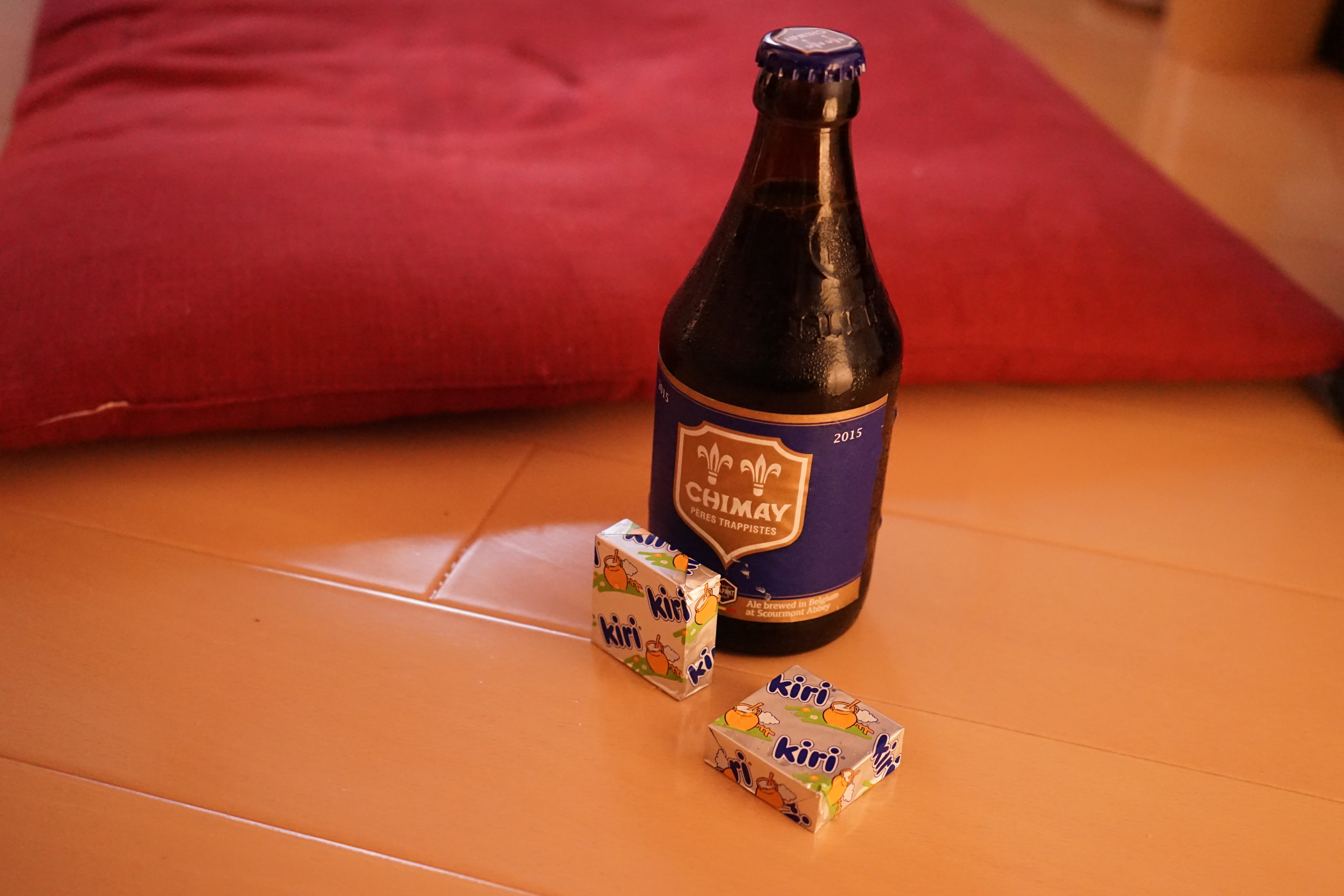 Chimay beer + Kiri cheese